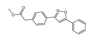 methyl 2-[4-(5-phenyl-1,2-oxazol-3-yl)phenyl]acetate结构式