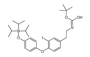 N-叔丁氧羰基-O-三异丙基甲硅烷基3-碘代乙胺结构式
