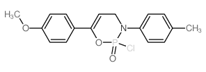 2-chloro-6-(4-methoxyphenyl)-3-(4-methylphenyl)-1-oxa-3-aza-2$l^C17H17ClNO3P-phosphacyclohex-5-ene 2-oxide结构式