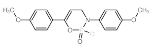 2H-1,3,2-Oxazaphosphorine,2-chloro-3,4-dihydro-3,6-bis(4-methoxyphenyl)-, 2-oxide结构式