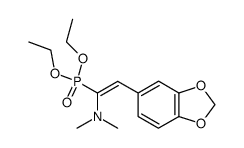 diethyl (E)-(2-(benzo[d][1,3]dioxol-5-yl)-1-(dimethylamino)vinyl)phosphonate结构式