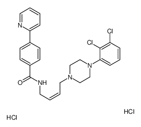N-[(2E)-4-[4-(2,3-Dichlorophenyl)-1-piperazinyl]-2-buten-1-yl]-4-(2-pyridyl)-benzamidedihydrochloride结构式