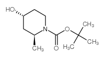 tert-butyl (2S,4R)-4-hydroxy-2-methylpiperidine-1-carboxylate结构式