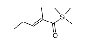 (E)-2-methyl-1-(trimethylsilyl)pent-2-en-1-one结构式