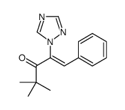 4,4-dimethyl-1-phenyl-2-(1,2,4-triazol-1-yl)pent-1-en-3-one结构式