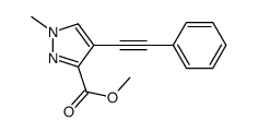 methyl 1-methyl-4-(2-phenylethynyl)pyrazole-3-carboxylate结构式