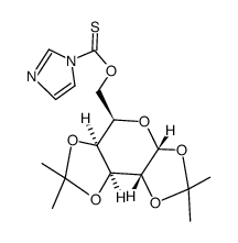 6-O-(imidazolylthiocarbonyl)-1,2:3,4-di-O-isopropylidene-&alpha;-D-galactopyranose结构式