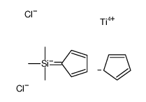cyclopenta-1,3-diene,cyclopenta-2,4-dien-1-yl(trimethyl)silane,titanium(4+),dichloride结构式