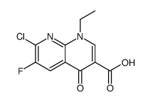 7-chloro-1-ethyl-6-fluoro-4-oxo-1,8-naphthyridine-3-carboxylic acid结构式