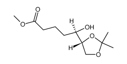 methyl (5R,6R)-6,7-O-isopropylidene-5,6,7-trihydroxy-heptanoate结构式