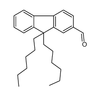 9,9-dihexylfluorene-2-carbaldehyde结构式