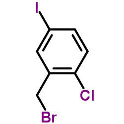 2-溴甲基-1-氯-4-碘苯结构式