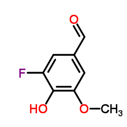 3-氟-4-羟基-5-甲氧基苯甲醛结构式