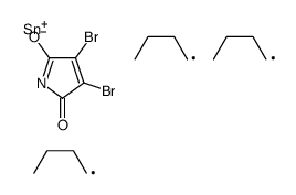 3,4-dibromo-1-tributylstannylpyrrole-2,5-dione结构式