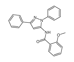 2-methoxy-N-(1,3-diphenyl-1H-pyrazol-5-yl)benzamide结构式