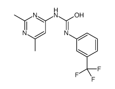 1-(2,6-dimethylpyrimidin-4-yl)-3-[3-(trifluoromethyl)phenyl]urea结构式