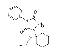 1-(1-Ethoxy-2-oxocyclohexyl)-4-phenyl-1,2,4-triazolidin-3,5-dion结构式