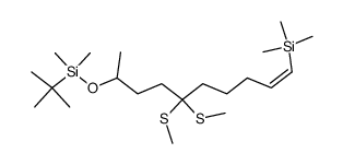 (Z)-((5,5-bis(methylthio)-10-(trimethylsilyl)dec-9-en-2-yl)oxy)(tert-butyl)dimethylsilane结构式