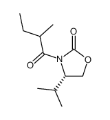 (4S)-3-[2-Methylbutyryl]-4-isopropyloxazolidin-2-one结构式