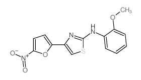 N-(2-methoxyphenyl)-4-(5-nitro-2-furyl)-1,3-thiazol-2-amine结构式