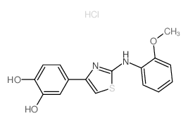 1,2-Benzenediol,4-[2-[(2-methoxyphenyl)amino]-4-thiazolyl]-, hydrochloride (1:1)结构式