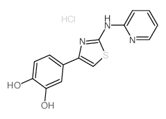 1,2-Benzenediol,4-[2-(2-pyridinylamino)-4-thiazolyl]-, hydrochloride (1:1)结构式