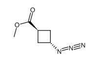 trans-methyl 3-azidocyclobutanecarboxylate结构式