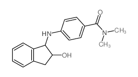 Benzamide,4-[(2,3-dihydro-2-hydroxy-1H-inden-1-yl)amino]-N,N-dimethyl-结构式