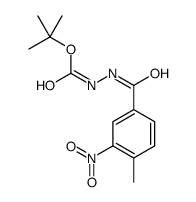 2-Methyl-2-propanyl 2-(4-methyl-3-nitrobenzoyl)hydrazinecarboxyla te结构式