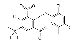 3,5-dichloro-N-[3-chloro-2,6-dinitro-4-(trifluoromethyl)phenyl]-6-methylpyridin-2-amine结构式