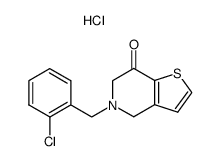 5-(2-chloro-benzyl)-5,6-dihydro-4H-thieno[3,2-c]pyridin-7-one, hydrochloride结构式