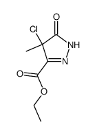 3-(carboethoxy)-4-chloro-4-methyl-2-pyrazolin-5-one结构式