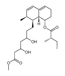 methyl 3,5-dihydroxy-7-[(1'S,2'S,8'S,8a'S)-2'methyl-8'-[(S)-2-methylbutanoyloxy]-1',2',3',7',8',8a'-hexahydro-1'-naphthyl]heptanoate结构式