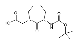 (S)-3-(boc-氨基)-2-氧代-1-氮杂卓乙酸结构式