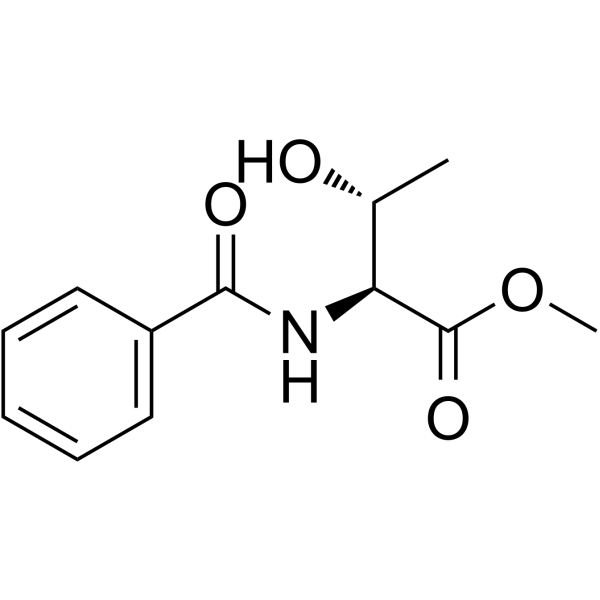 N-苯甲酰-L-苏氨酸甲酯结构式