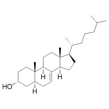 5α-cholest-7-en-3ß-ol结构式