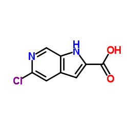 5-氯-1H-吡咯并[2,3-C]吡啶-2-甲酸结构式