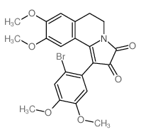 1-(2-bromo-4,5-dimethoxyphenyl)-8,9-dimethoxy-5,6-dihydropyrrolo[2,1-a]isoquinoline-2,3-dione结构式