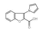 3-(1H-吡咯-1-基)-1-苯并呋喃-2-羧酸结构式