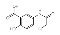 Benzoicacid, 5-[(2-chloroacetyl)amino]-2-hydroxy-结构式