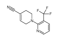 1-[3-(trifluoromethyl)pyridin-2-yl]-3,6-dihydro-2H-pyridine-4-carbonitrile结构式