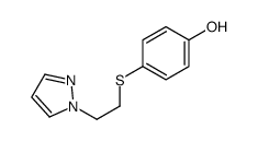 4-(2-pyrazol-1-ylethylsulfanyl)phenol结构式