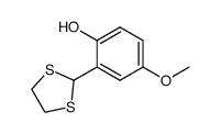 2-(1,3-dithiolan-2-yl)-4-methoxyphenol结构式