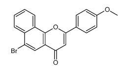6-bromo-2-(4-methoxyphenyl)benzo[h]chromen-4-one结构式