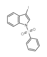 3-碘-1-(苯磺酰)吲哚结构式