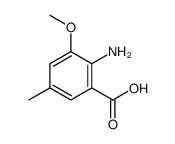 2-amino-3-methoxy-5-methylbenzoic acid结构式