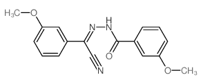 N-[[cyano-(3-methoxyphenyl)methylidene]amino]-3-methoxy-benzamide结构式