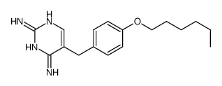 5-[(4-hexoxyphenyl)methyl]pyrimidine-2,4-diamine结构式