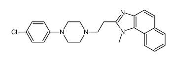 2-[2-[4-(4-chlorophenyl)piperazin-1-yl]ethyl]-1-methylbenzo[e]benzimidazole结构式