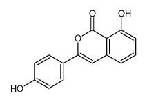 8-hydroxy-3-(4-hydroxyphenyl)isochromen-1-one结构式